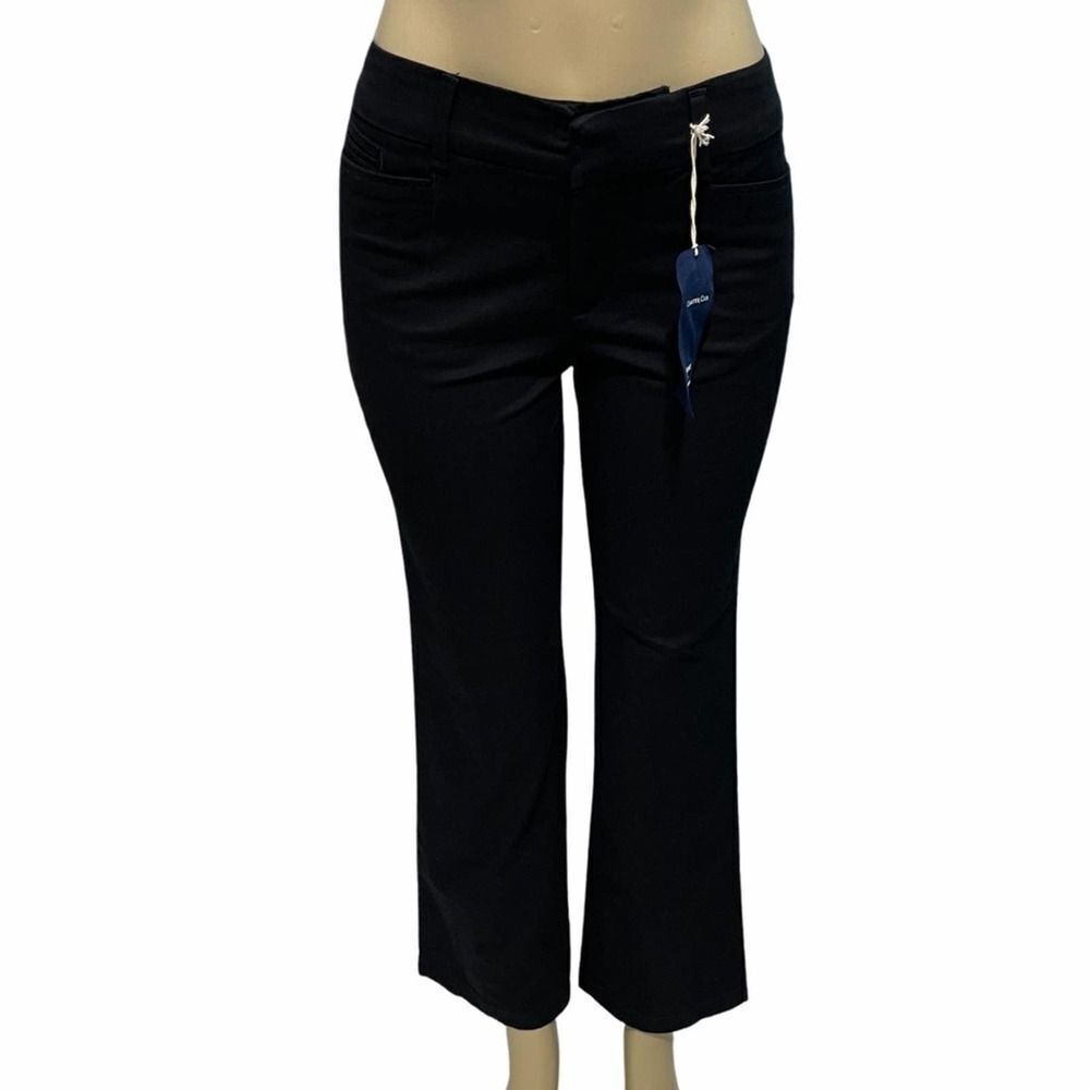 Charter Club Trouser Wide Leg Pants Black 2 Petite